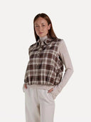 Bruin geruit gilet isabeau