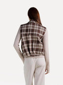 Bruin geruit gilet isabeau