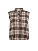 Bruin geruit gilet isabeau