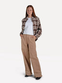 Bruine geruite blouse adrienne