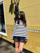 Creme gestreepte sweater iconic a frankaa