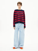 Donkerblauw gestreepte knit liliriaa