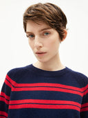 Donkerblauw gestreepte knit liliriaa