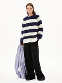 Navy gestreepte sweater kaagi stripes