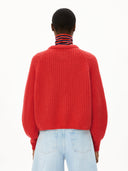 Rood gebreid vest selmaa