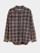 Geruite blouse snow