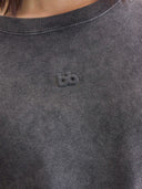 Donkergrijze oversized sweater trig