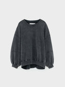 Donkergrijze oversized sweater trig
