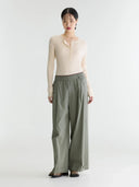 Groene wijde broek jasha