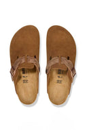 Bruine clogs boston braided