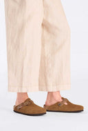 Bruine clogs boston braided