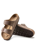 Bruine leren sandalen arizona