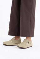 Taupe instappers london shearling
