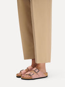 Roze suede sandalen arizona