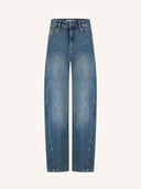 Blauwe jeans begum mid denim pants