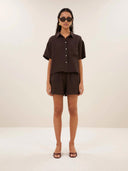 Korte linnen blouse mara