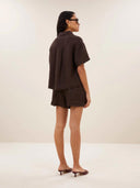 Korte linnen blouse mara
