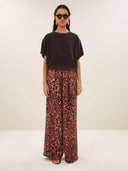 Donkerbruine top nuki slub
