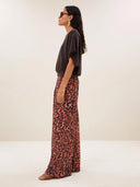Donkerbruine top nuki slub