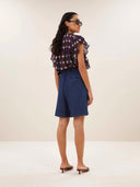 Donkere denim short mack