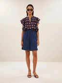 Donkere denim short mack