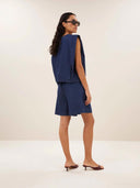 Donkere denim top ginza