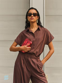 Gestreepte blouse barley tan stripe
