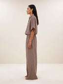 Gestreepte blouse sunny stripe burgundy