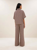 Gestreepte blouse sunny stripe burgundy