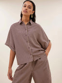 Gestreepte blouse sunny stripe burgundy