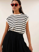 Gestreepte top tobi stripe logo