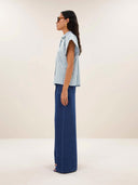 Lichtblauwe blouse pixie sea stripe