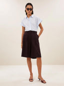 Geplooide bermuda short finn