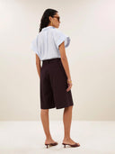 Geplooide bermuda short finn