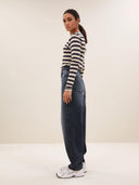 Gestreepte longsleeve big stripe top