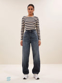 Gestreepte longsleeve big stripe top