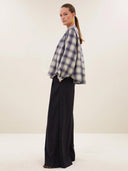 Beige nyka tokyo check blouse