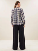 Beige nyka tokyo check blouse