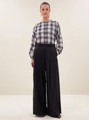 Beige nyka tokyo check blouse