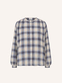 Beige nyka tokyo check blouse