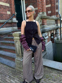 Zwart getailleerd gilet viola