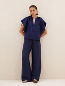 Glanzende vina festive blouse
