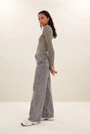 Striped top chalk basic ls stripe top