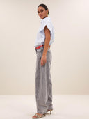 Blauwe blouse pixie chambray