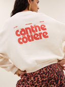 Beige sweater met print lili