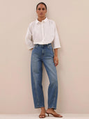 Witte norel poplin blouse