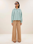 Groene yume stripe blouse