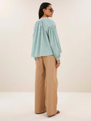 Groene yume stripe blouse