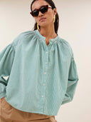 Groene yume stripe blouse