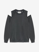 Antraciet sweater met open schouders
